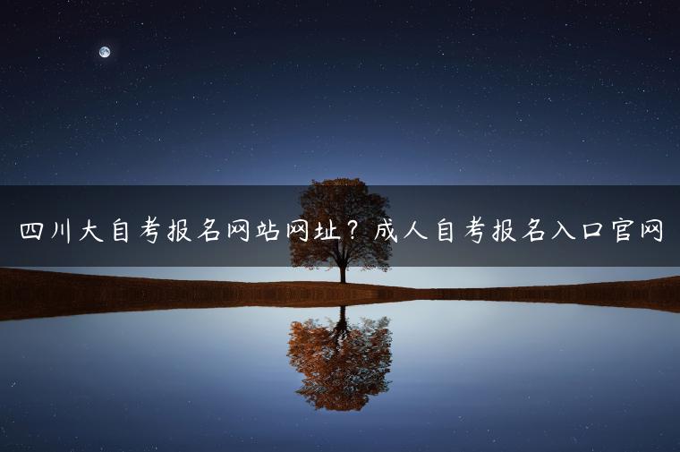 四川大自考报名网站网址？成人自考报名入口完美游戏官网平台官网-广东技校排名网